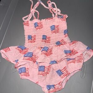 Angel Dear- Pink and Blue Flag One Piece